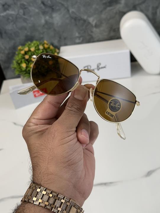 Premium Hexagonal Metal Sunglasses with Gold Frame