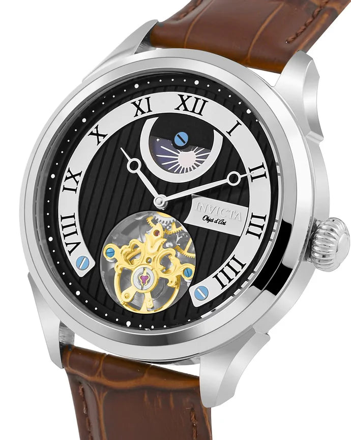 Men’s Premium Analogue Watch with Leather Strap